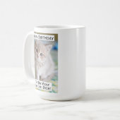 Birthday Cat Dad Best Ever Pet Photo Koffiemok (Voorkant links)