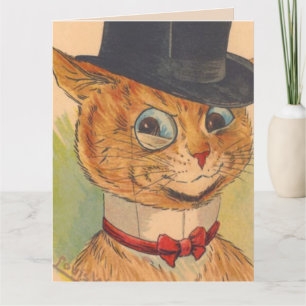 BIRTHDAY CAT DAD LOUIS WAIN FOR WENSKAART KAART
