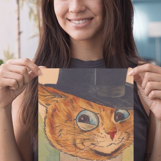 BIRTHDAY CAT DAD LOUIS WAIN FOR WENSKAART KAART