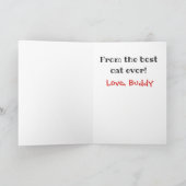 Birthday Cat Dad World's Best Ever Pet Photo Kaart (Binnen)