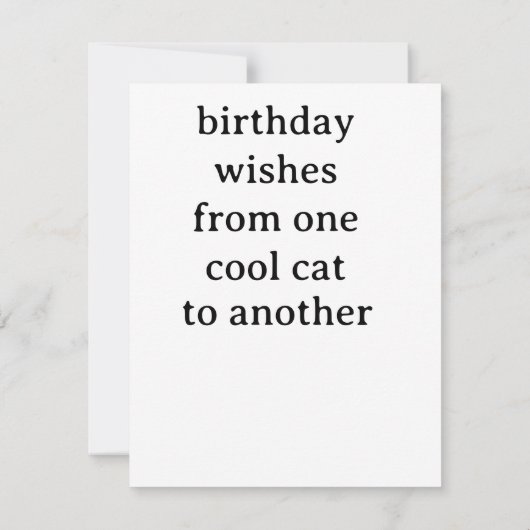 Birthday Cat Flat Card (Achterkant)