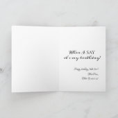 Birthday Cat Funny Tabby Grumpy Green Eyes Squint Kaart (Binnen)