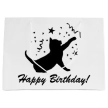 Birthday Cat  Gift Bag