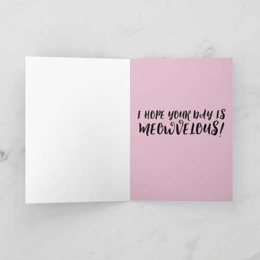 BIRTHDAY CAT GINGER KITTEN WENSKAART KAART (Binnen)