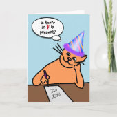 Birthday Cat Humor Kaart (Voorkant)