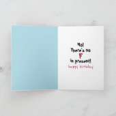 Birthday Cat Humor Kaart (Binnen)