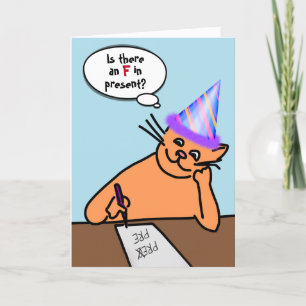 Birthday Cat Humor Kaart