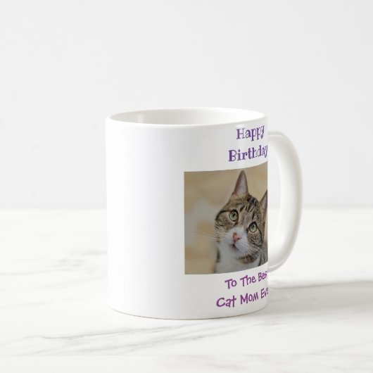 Birthday Cat mam Best Ever Pet Photo Koffiemok (Voorkant rechts)