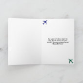 Birthday Cat Pilot Aviator Cool Funny Aviation Kaart (Binnen)