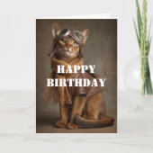 Birthday Cat Pilot Aviator Cool Funny Aviation Kaart (Voorkant)