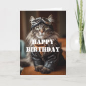 Birthday Cat Pilot Aviator Cool Funny Aviation Kaart (Voorkant)