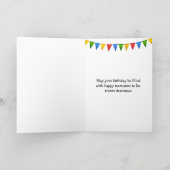 Birthday Cat Watching a Bird On a Feeder Kaart (Binnen)