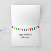 Birthday Cat Watching a Bird On a Feeder Kaart (Binnen)