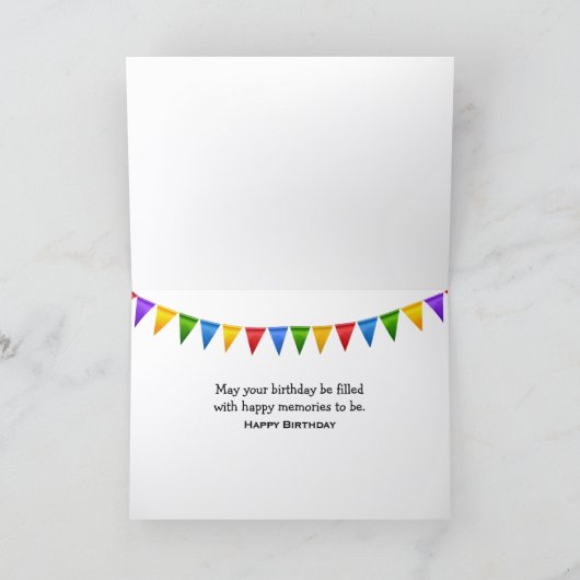 Birthday Cat Watching a Bird On a Feeder Kaart (Binnen)