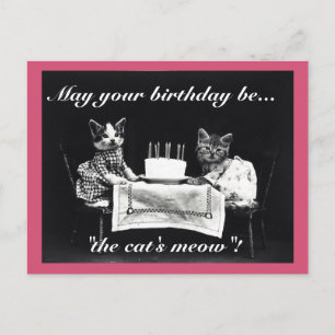 Birthday Cat's Meow Briefkaart