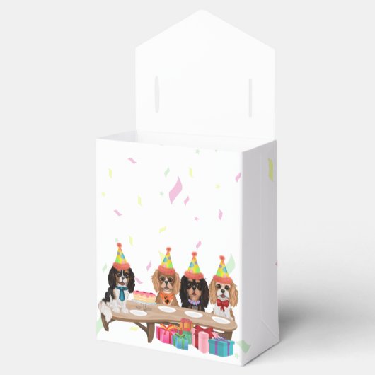 Birthday Cavalier King Charles Spaniel Bedankdoosjes (Geopend)