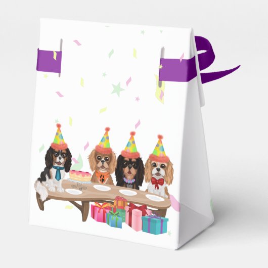 Birthday Cavalier King Charles Spaniel   Bedankdoosjes (Achterkant)