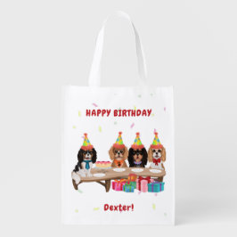 Birthday Cavalier King Charles Spaniel Boodschappentas