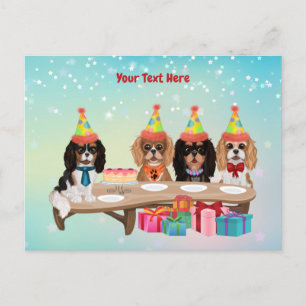 Birthday Cavalier King Charles Spaniel Briefkaart