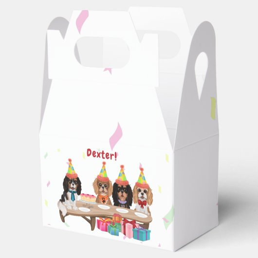 Birthday Cavalier King Charles Spaniel Grocery B Bedankdoosjes (Geopend)