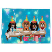 Birthday Cavalier King Charles Spaniel Groot Cadeauzakje (Achterkant)