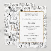 Birthday Celebration Balloons Confetti Kaart (Voorkant / Achterkant)