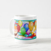 Birthday Celebration Cake and Balloons Kinder Koffiemok (Voorkant links)