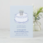 Birthday Celebration – Editable Party Invitation T Kaart (Staand voorkant)