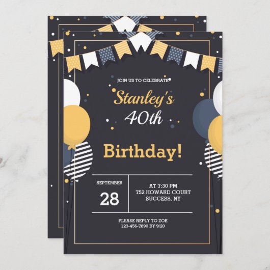 Birthday Celebration Kaart (Voorkant / Achterkant)