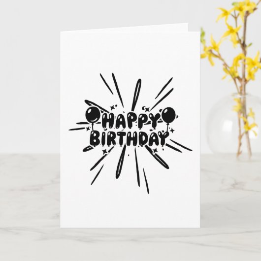  Birthday Celebration  Kaart (Gele Bloem)