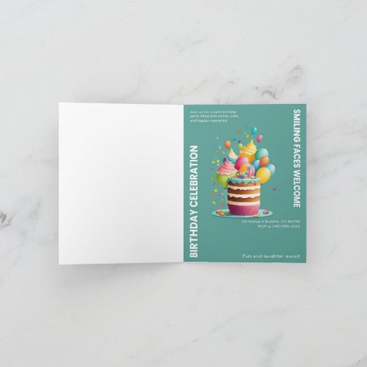 BIRTHDAY CELEBRATION KAART (Binnen)