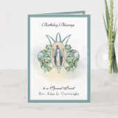 Birthday Celebration Maagd Mary Elegant Religieuze Kaart (Voorkant)