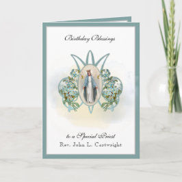 Birthday Celebration Maagd Mary Elegant Religieuze Kaart