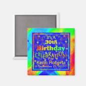 Birthday Celebration Magnets Magneet (Voorkant / Achterkant)