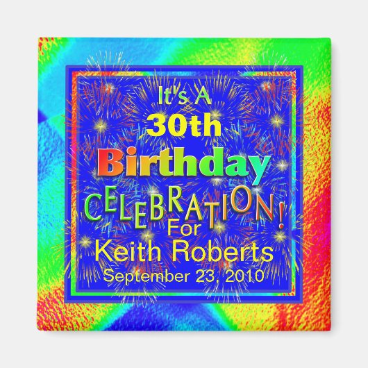 Birthday Celebration Magnets Magneet (Voorkant)