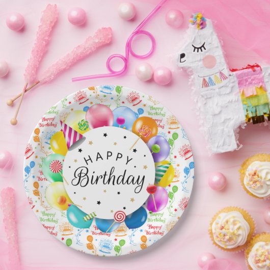 Birthday Celebration Papieren Bordje (Feest)