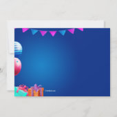 Birthday Celebration Photo Invitation Kaart (Achterkant)
