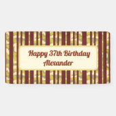 Birthday Celebration Rustic Any Age Birthday Spandoek (Horizontaal)