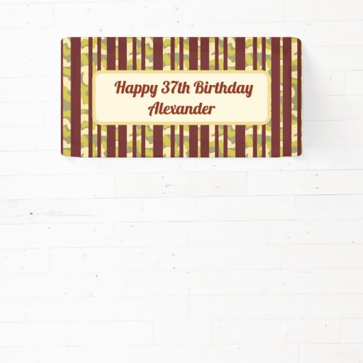 Birthday Celebration Rustic Any Age Birthday Spandoek (Insitu)