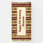 Birthday Celebration Rustic Any Age Birthday Spandoek (Verticaal)