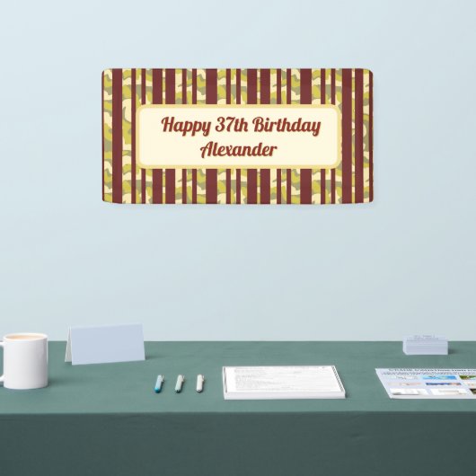 Birthday Celebration Rustic Any Age Birthday Spandoek (Beurs)