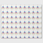 Birthday Celebration Star Candle Cupcakes Cadeaupapier (Vlak)