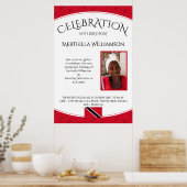 BIRTHDAY CELEBRATION Trinidad Flag met foto Poster (Keuken)