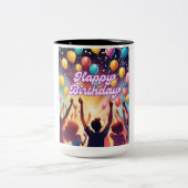 Birthday Celebration Tweekleurige Koffiemok (Center)