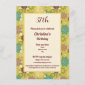 Birthday Celebration Urban Floral Pattern Kaart (Voorkant)