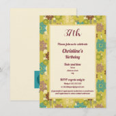 Birthday Celebration Urban Floral Pattern Kaart (Voorkant / Achterkant)