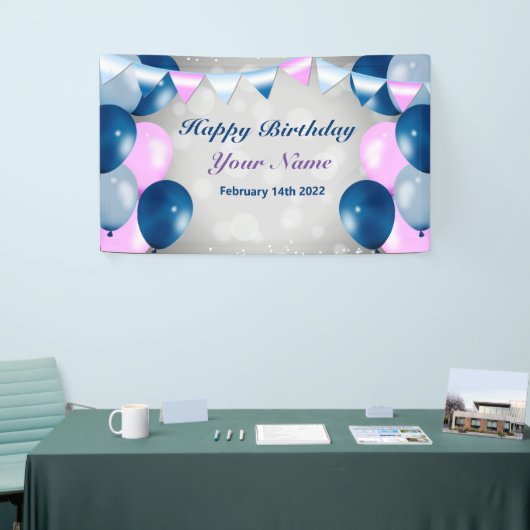 Birthday Celebration Vinyl Banner, 3' x 5' Spandoek (Beurs)