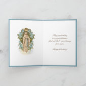 Birthday Celebration Virgin Mary Lourdes Kaart (Binnen)
