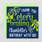 Birthday Celery Hartelijk dank - Punny Garden Card (Voorkant / Achterkant)
