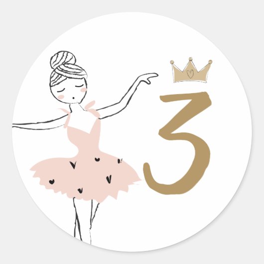 Birthday Center-centrum Ronde Sticker (Voorkant)